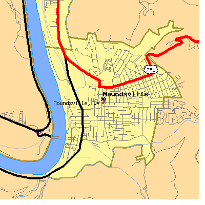 Moundsville map
