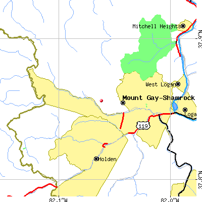 Mount Gay-Shamrock map