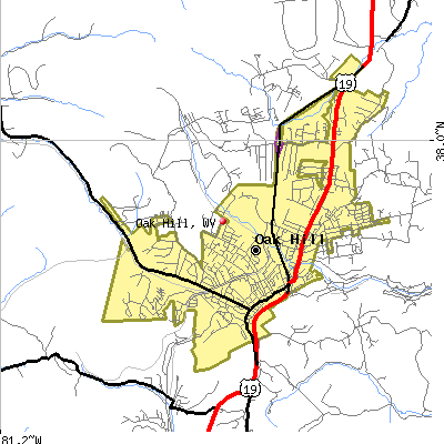 Oak Hill map