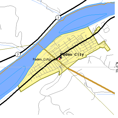 Paden City map