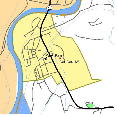 Paw Paw map