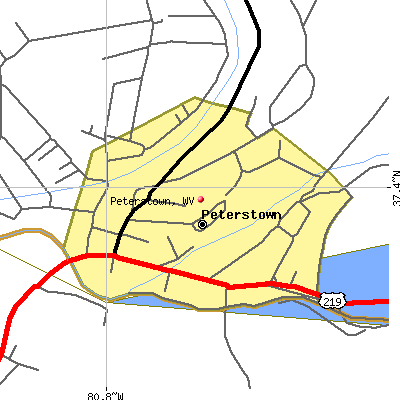 Peterstown map