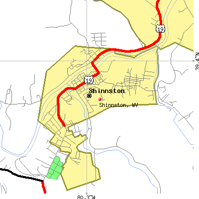 Shinnston map