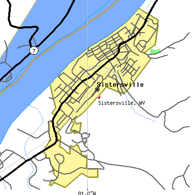 Sistersville map