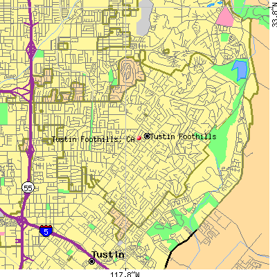Tustin Foothills map