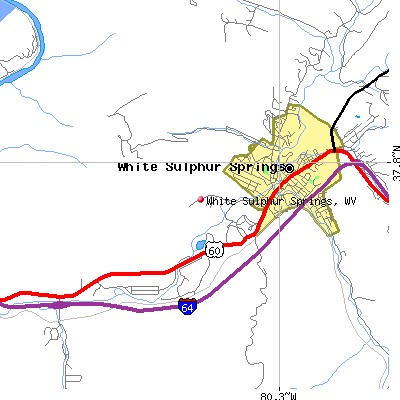 White Sulphur Springs map