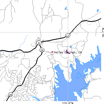 Valley Springs map