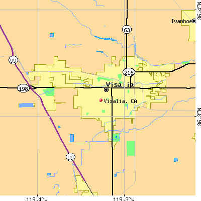 Visalia map