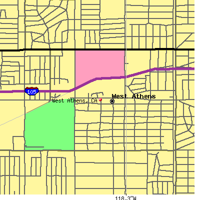 West Athens map
