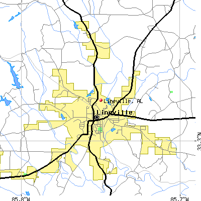 Lineville map