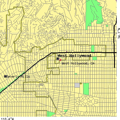 West Hollywood map