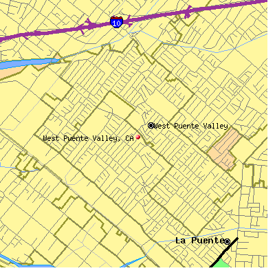 West Puente Valley map