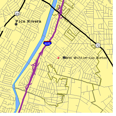 West Whittier-Los Nietos map