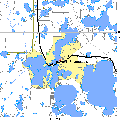 Lac du Flambeau map