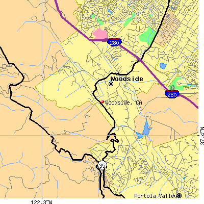 Woodside map