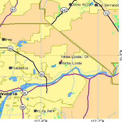 Yorba Linda map