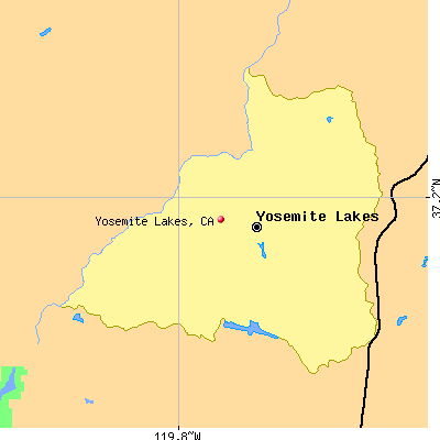 Yosemite Lakes map