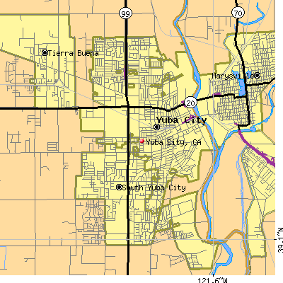 Yuba City map