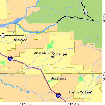 Yucaipa map