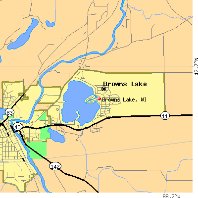 Browns Lake map