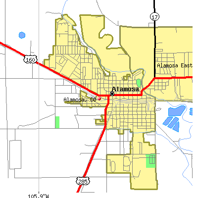 Alamosa map