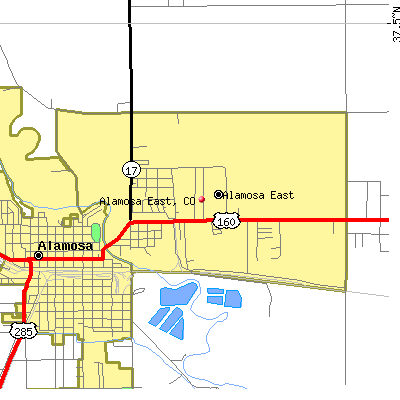Alamosa East map