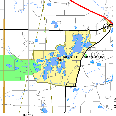 Chain O' Lakes-King map