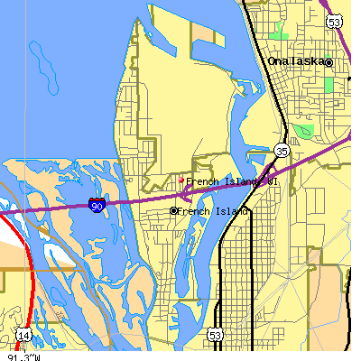 French Island map