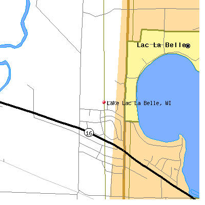 Lake Lac La Belle map