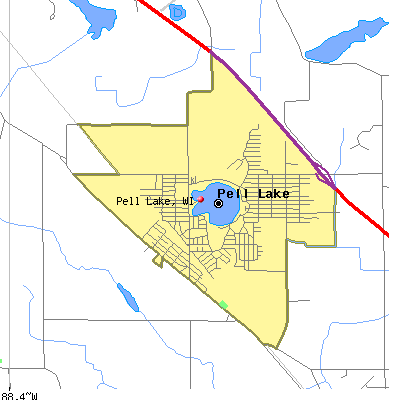 Pell Lake map