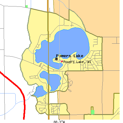 Powers Lake map