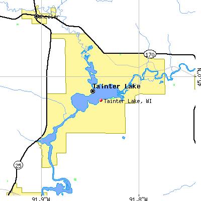 Tainter Lake map