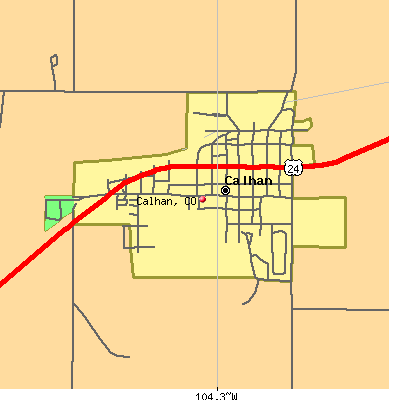 Calhan map