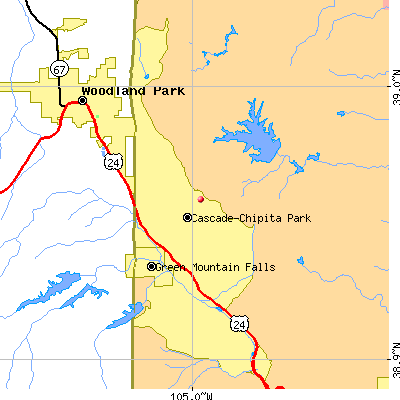 Cascade-Chipita Park map