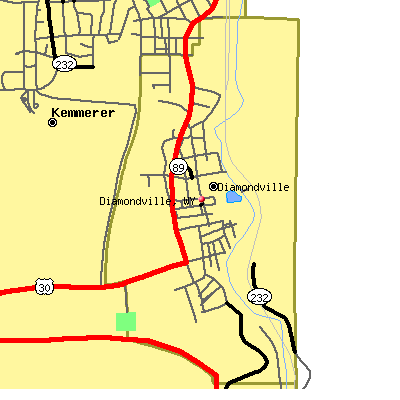 Diamondville map
