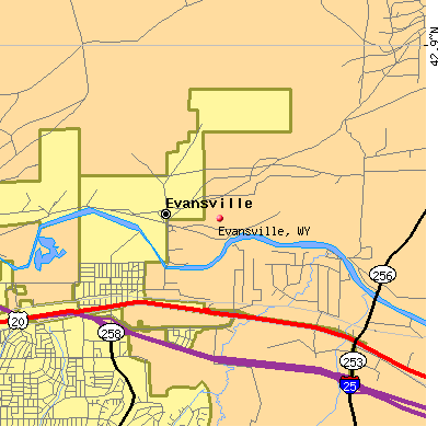 Evansville map