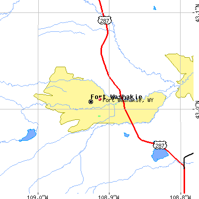 Fort Washakie map