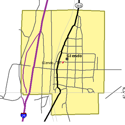Glendo map