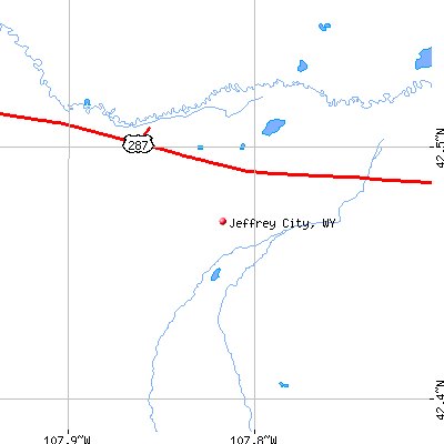 Jeffrey City map