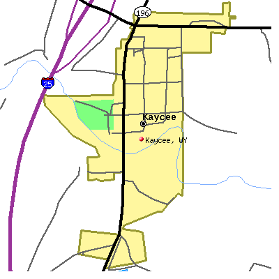 Kaycee map
