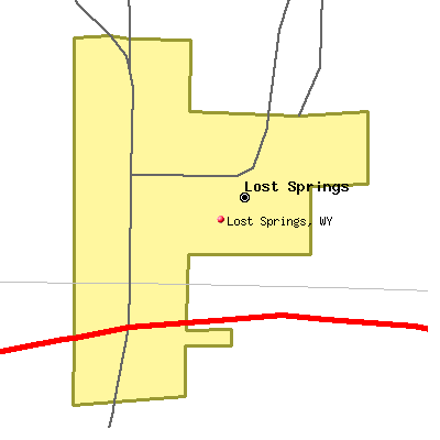 Lost Springs map