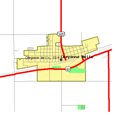 Cheyenne Wells map