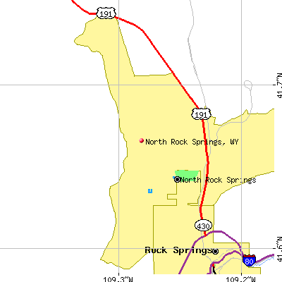 North Rock Springs map
