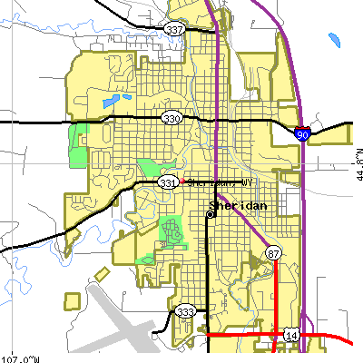 Sheridan map