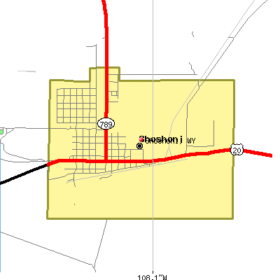 Shoshoni map