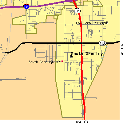 South Greeley map