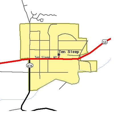 Ten Sleep map