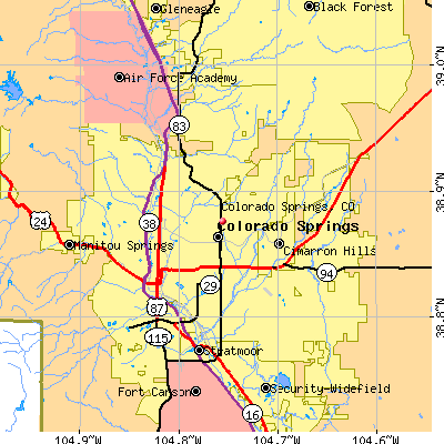 Colorado Springs map