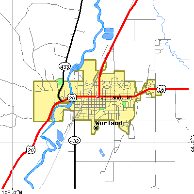 Worland map