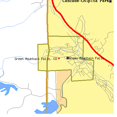 Green Mountain Falls map